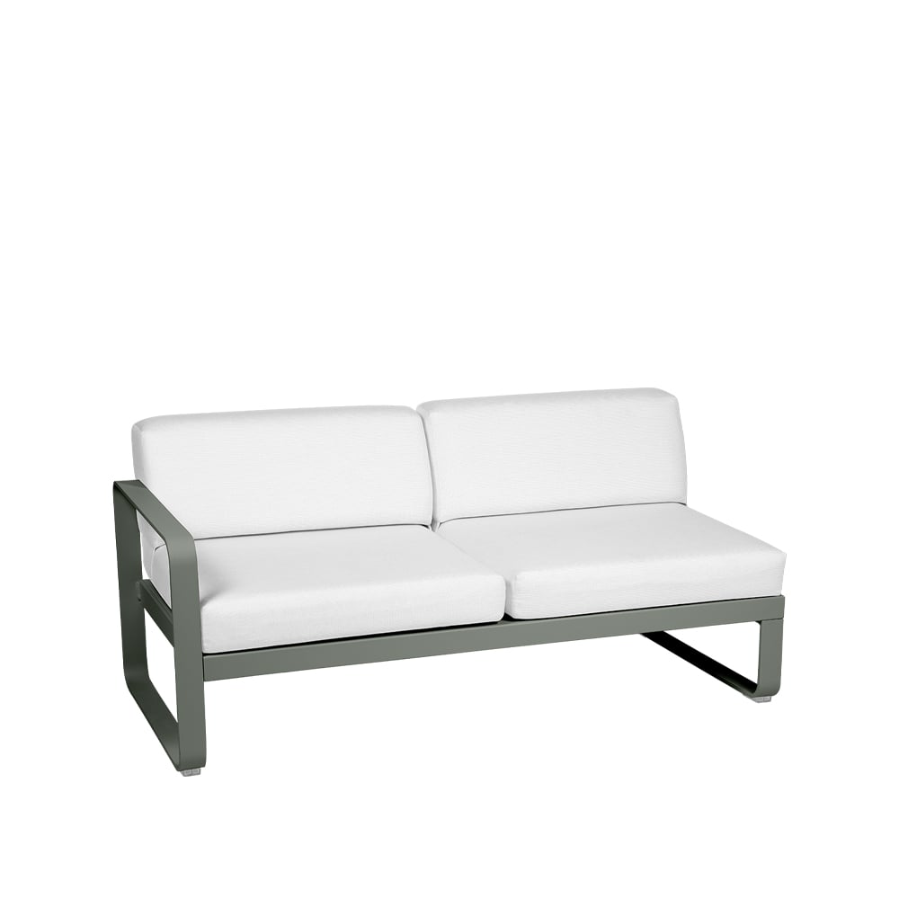 Fermob Bellevie Left modulsoffa 2-sits rosemary-off-white dyna