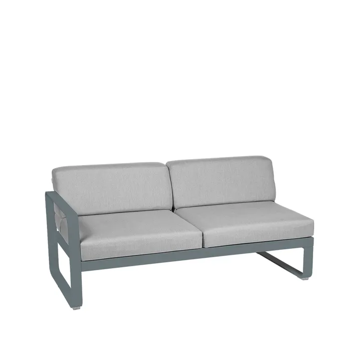 Bellevie Left modulsoffa - 2-sits Storm grey (grå), flannel grey dyna - Fermob