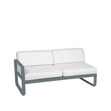 Bellevie Left modulsoffa - 2-sits Storm grey (grå), off-white dyna - Fermob