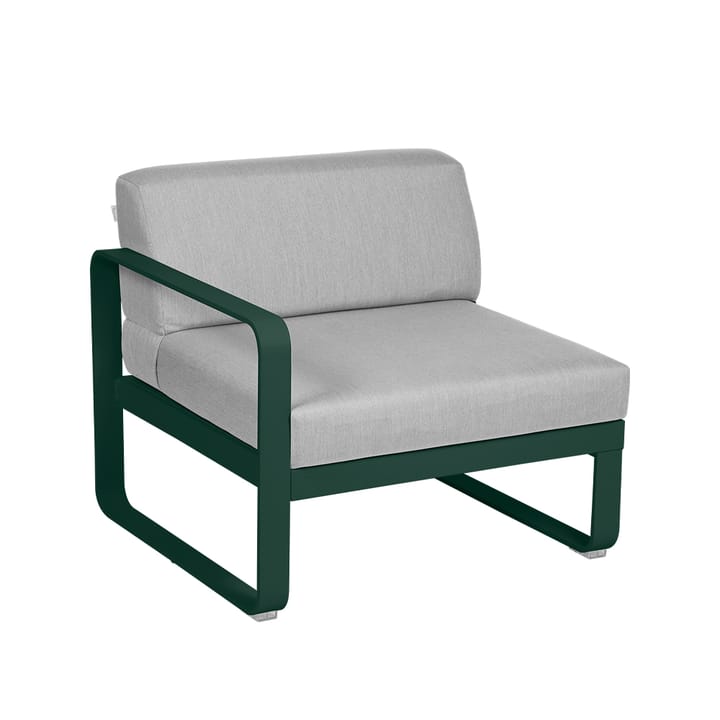 Bellevie Left modulsoffa - cedar green, flannel grey dyna, 1-sits - Fermob