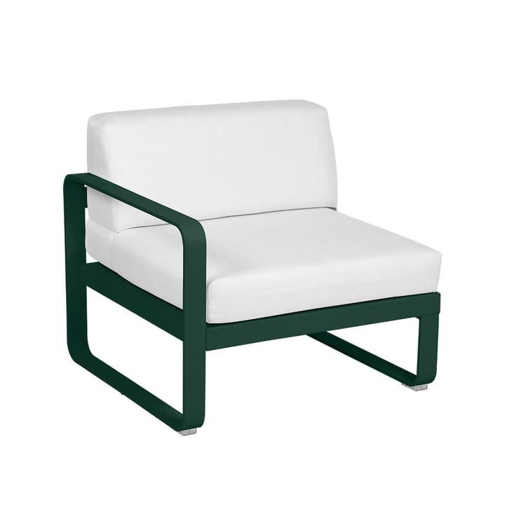 Bellevie Left modulsoffa - cedar green, off-white dyna, 1-sits - Fermob