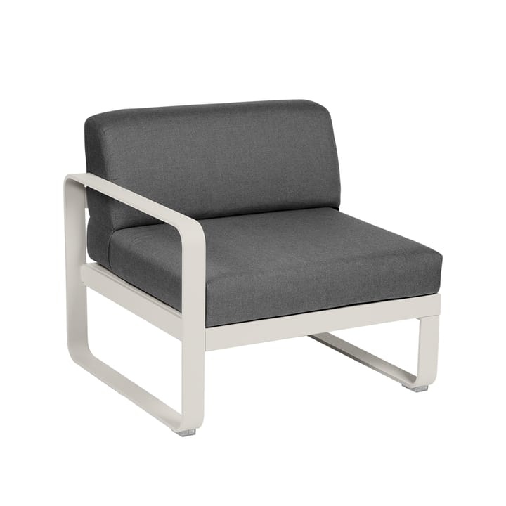 Bellevie Left modulsoffa - clay grey, graphite grey dyna, 1-sits - Fermob