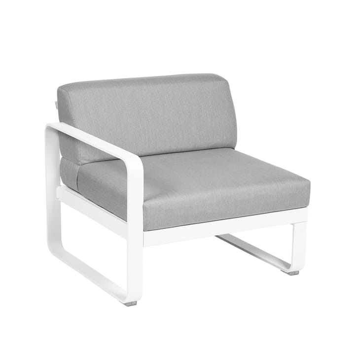 Bellevie Left modulsoffa - cotton white, flannel grey dyna, 1-sits - Fermob