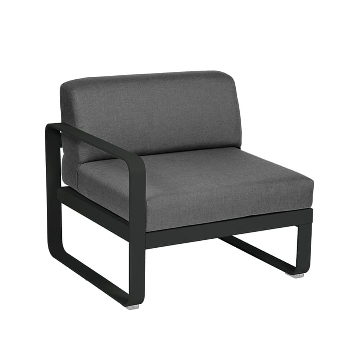 Bellevie Left modulsoffa - liquorice, graphite grey dyna, 1-sits - Fermob