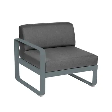 Bellevie Left modulsoffa - Storm grey (grå), graphite grey dyna, 1-sits - Fermob