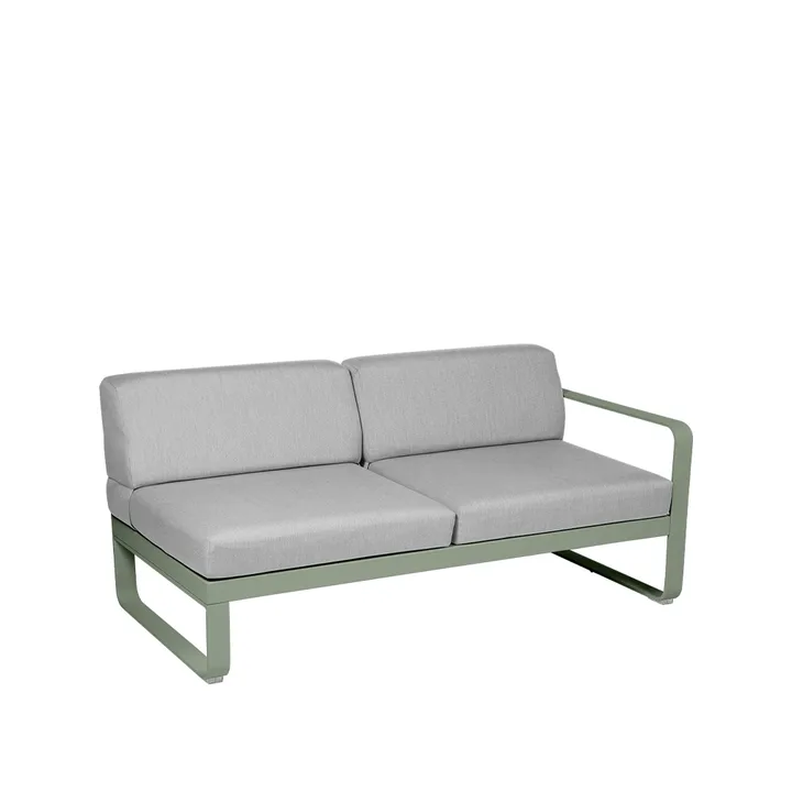 Bellevie Right modulsoffa - 2-sits Cactus (grön), flannel grey dyna - Fermob