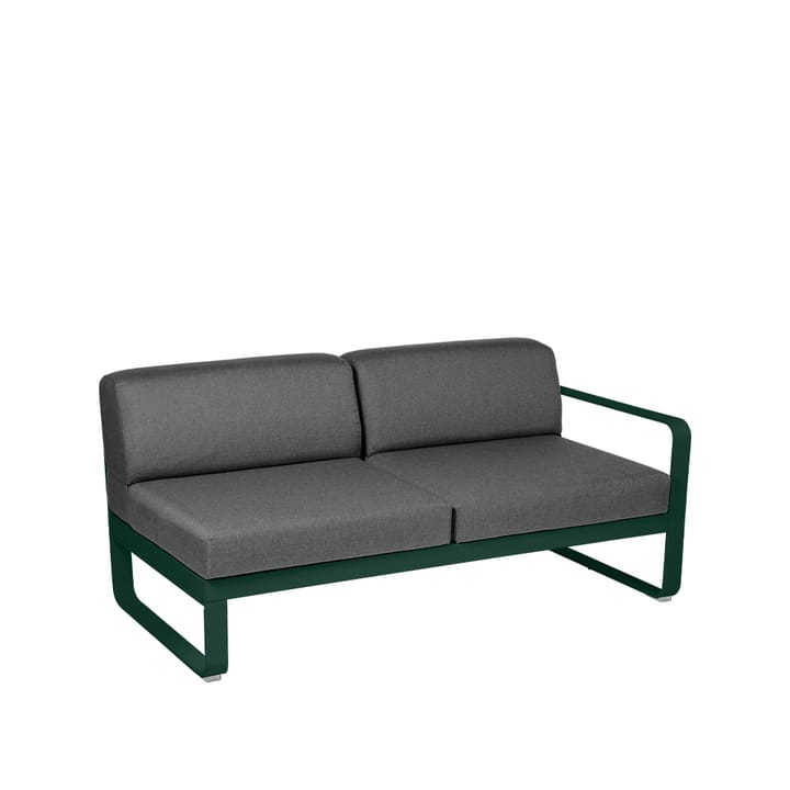 Bellevie Right modulsoffa - 2-sits cedar green, graphite grey dyna - Fermob