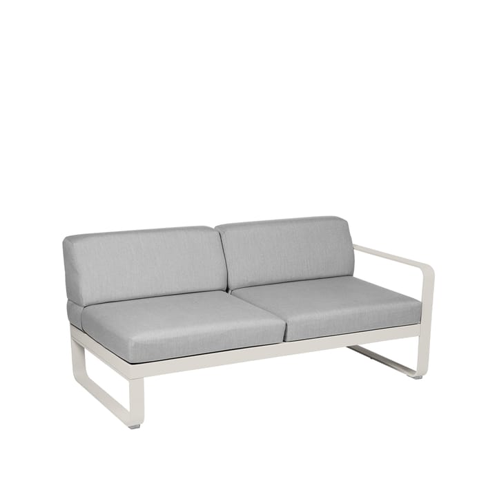 Bellevie Right modulsoffa - 2-sits clay grey, flannel grey dyna - Fermob