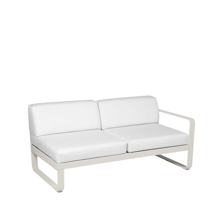 Bellevie Right modulsoffa - 2-sits clay grey, off-white dyna - Fermob