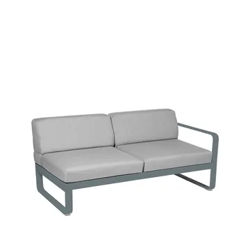 Bellevie Right modulsoffa - 2-sits Storm grey (grå), flannel grey dyna - Fermob
