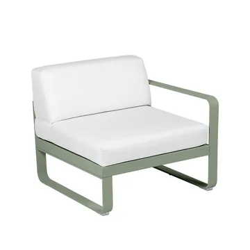 Bellevie Right modulsoffa - Cactus (grön), off-white dyna, 1-sits - Fermob