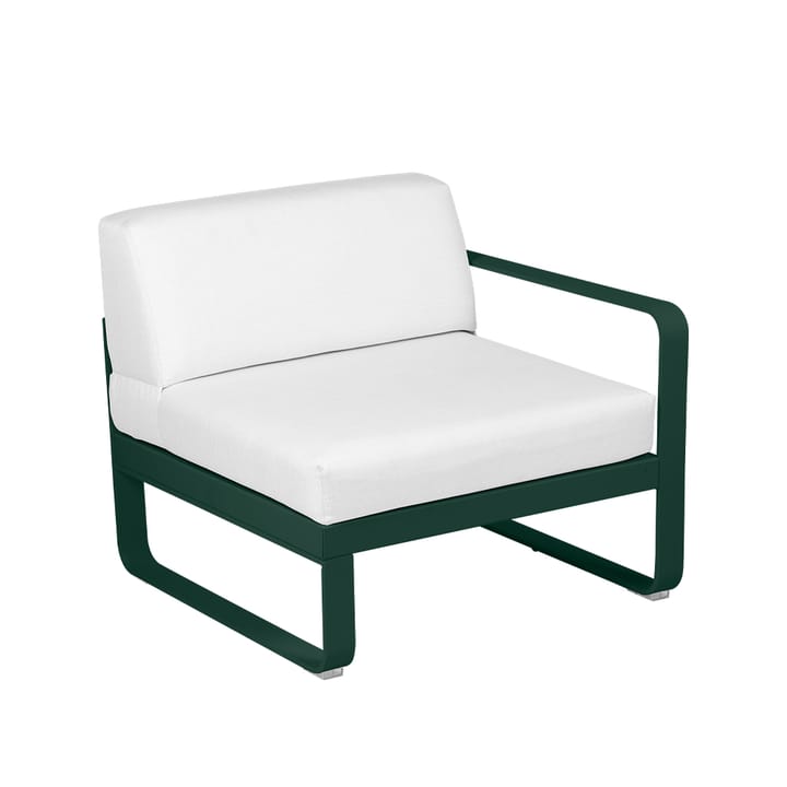 Bellevie Right modulsoffa - cedar green, off-white dyna, 1-sits - Fermob