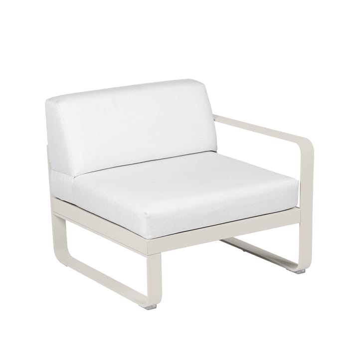 Bellevie Right modulsoffa - clay grey, off-white dyna, 1-sits - Fermob