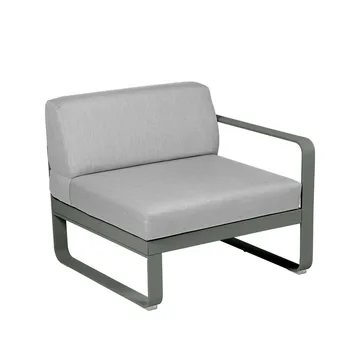 Bellevie Right modulsoffa - Rosemary (grön), flannel grey dyna, 1-sits - Fermob