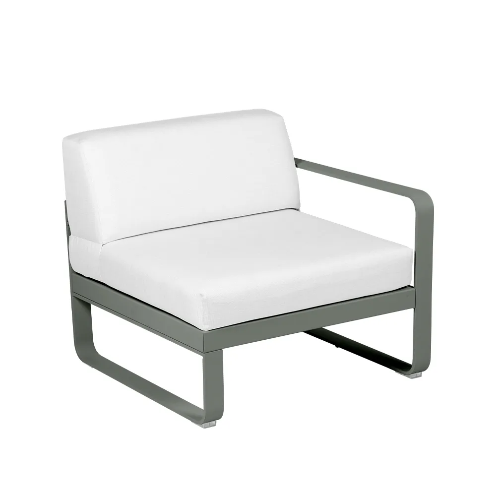 Bellevie Right modulsoffa, Rosemary (grön)-off-white dyna-1-sits Fermob