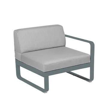 Bellevie Right modulsoffa - Storm grey (grå), flannel grey dyna, 1-sits - Fermob