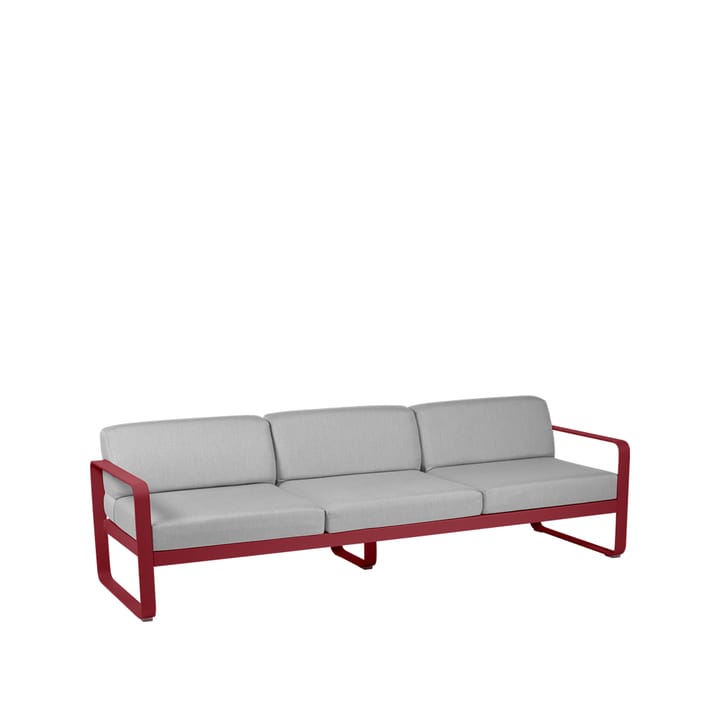 Bellevie soffa - 3-sits chili-flannel grey dyna - Fermob