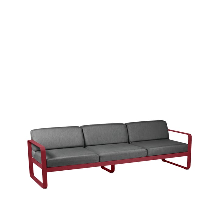 Bellevie soffa - 3-sits chili, graphite grey dyna - Fermob