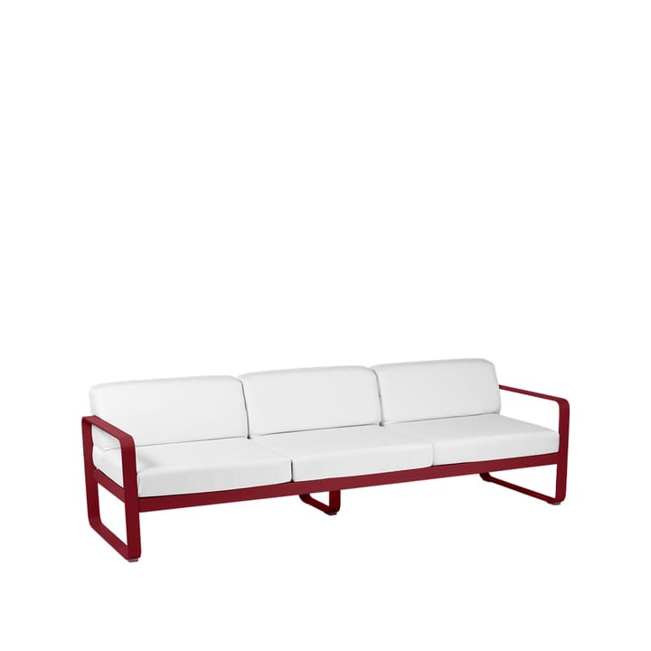 Bellevie soffa - 3-sits chili, off-white dyna - Fermob