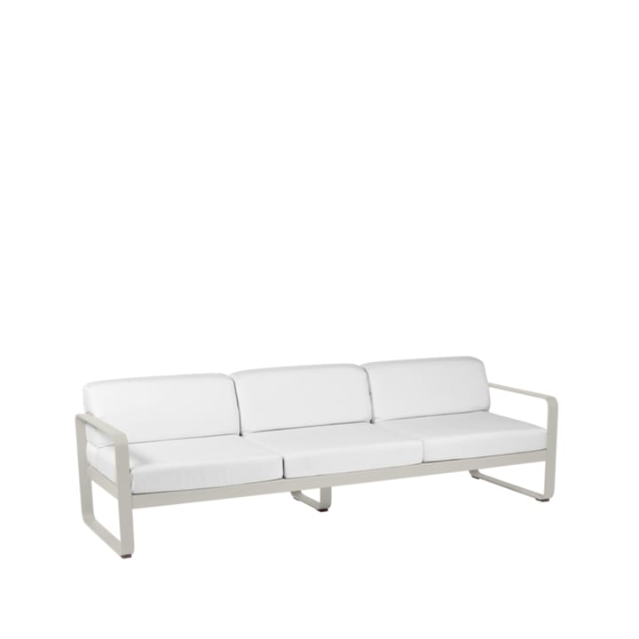 Bellevie soffa - 3-sits clay grey, off-white dyna - Fermob