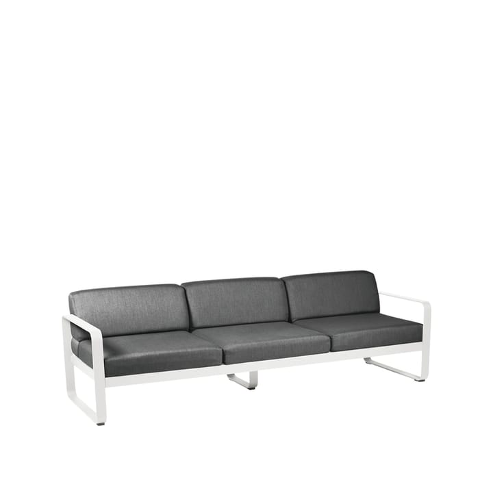 Bellevie soffa - 3-sits cotton white, graphite grey dyna - Fermob