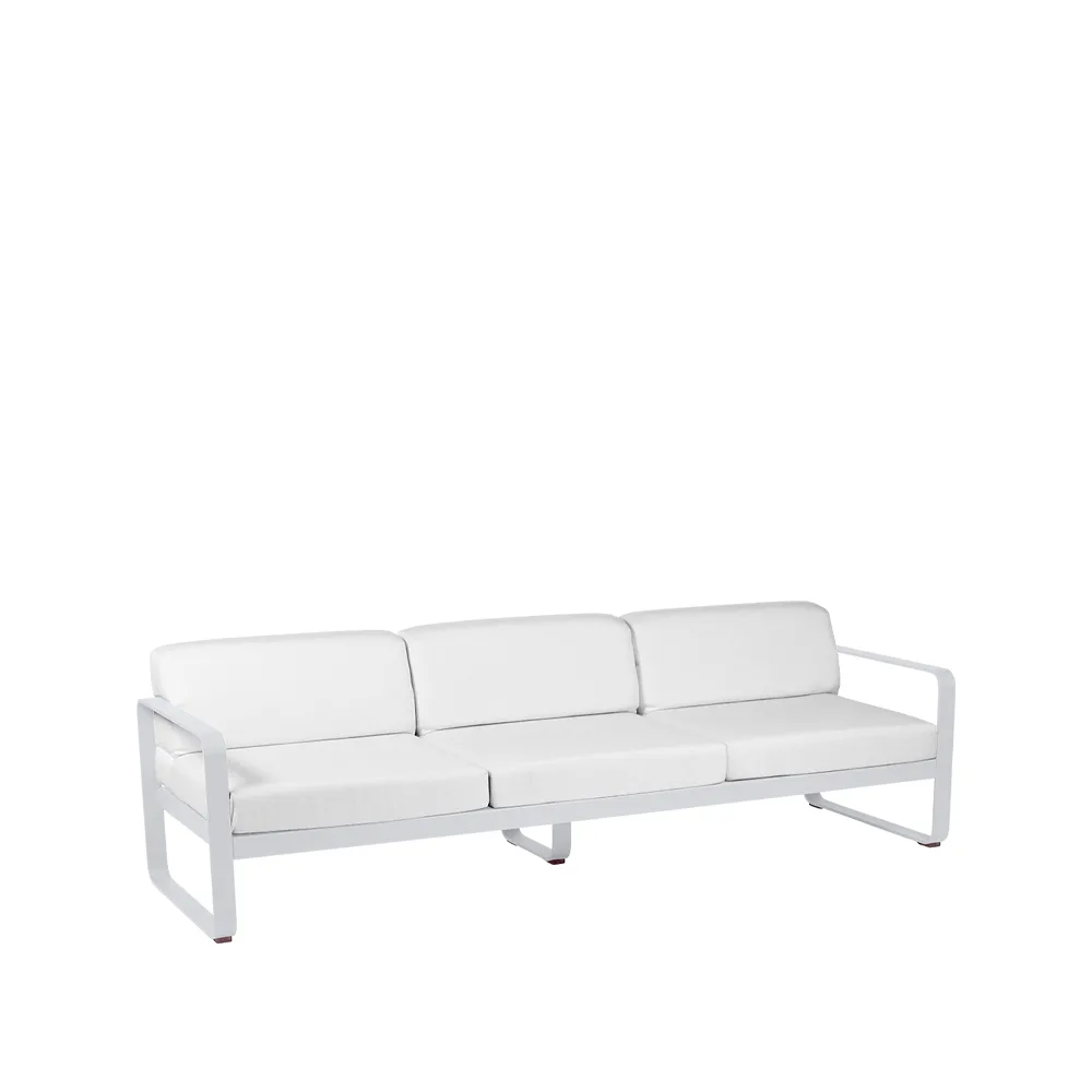 Bellevie soffa, 3-sits Cotton white (vit), off-white dyna Fermob