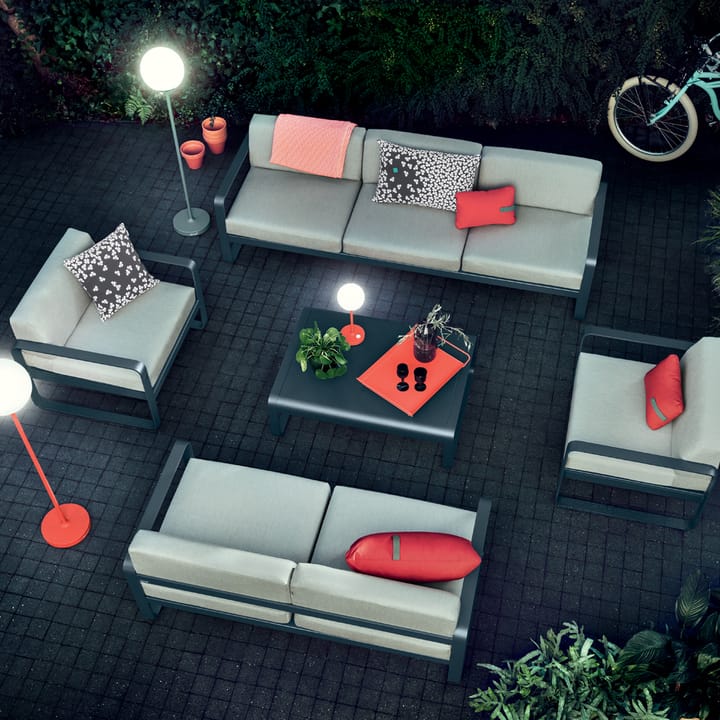 Bellevie soffa, 3-sits frosted lemon, graphite grey dyna Fermob