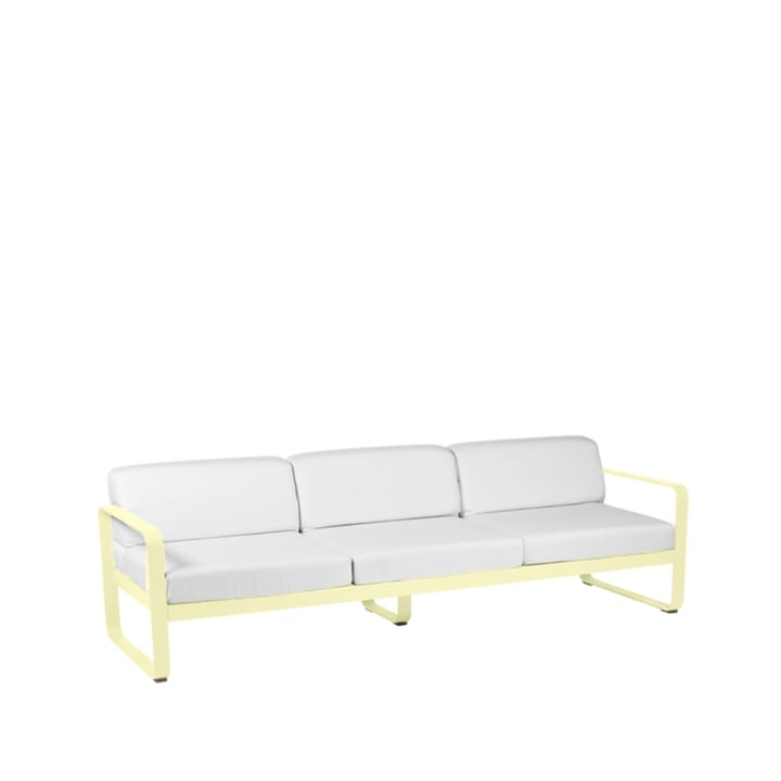 Bellevie soffa - 3-sits frosted lemon, off-white dyna - Fermob