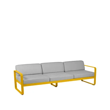 Bellevie soffa - 3-sits Honey (gul)-flannel grey dyna - Fermob