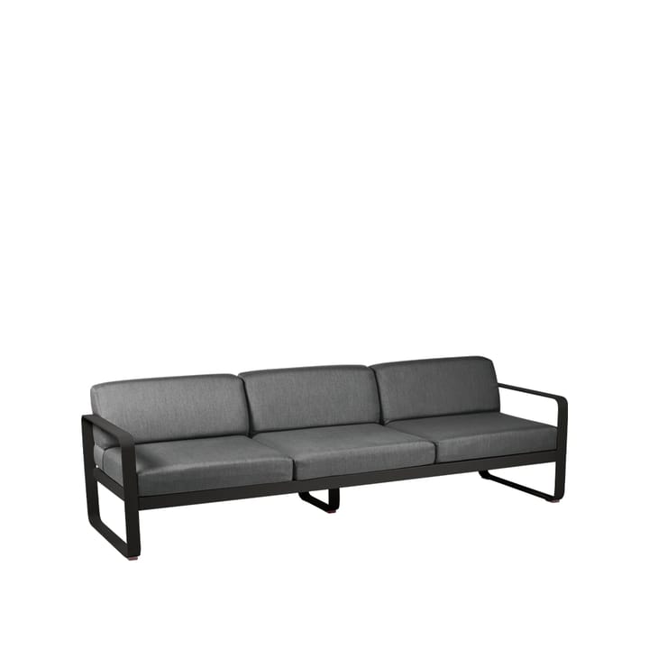 Bellevie soffa - 3-sits liquorice, graphite grey dyna - Fermob