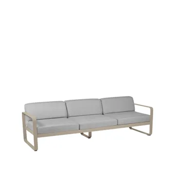 Bellevie soffa - 3-sits Nutmeg (beige), flannel grey dyna - Fermob