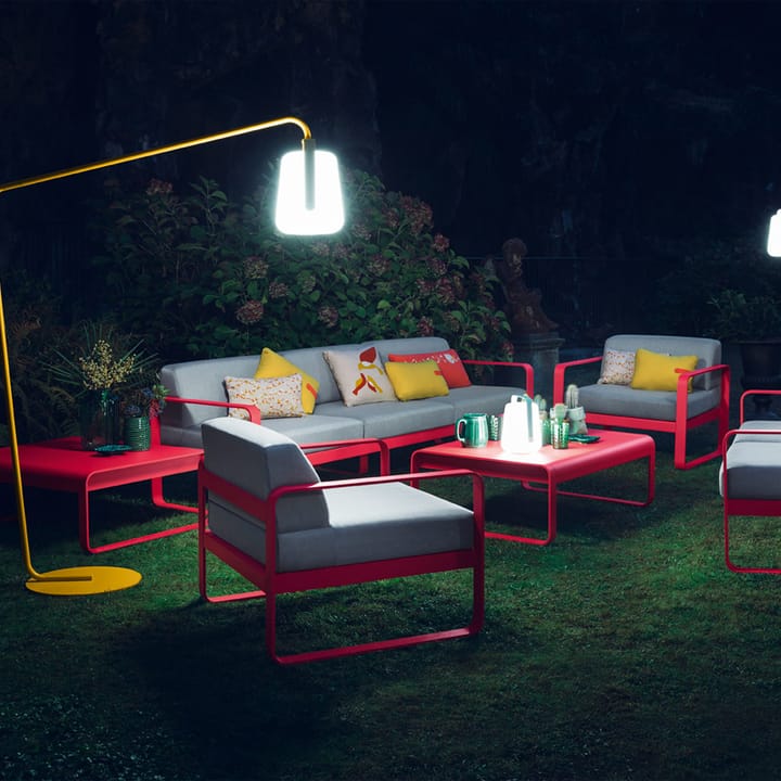 Bellevie soffa - 3-sits red ochre, off-white dyna - Fermob