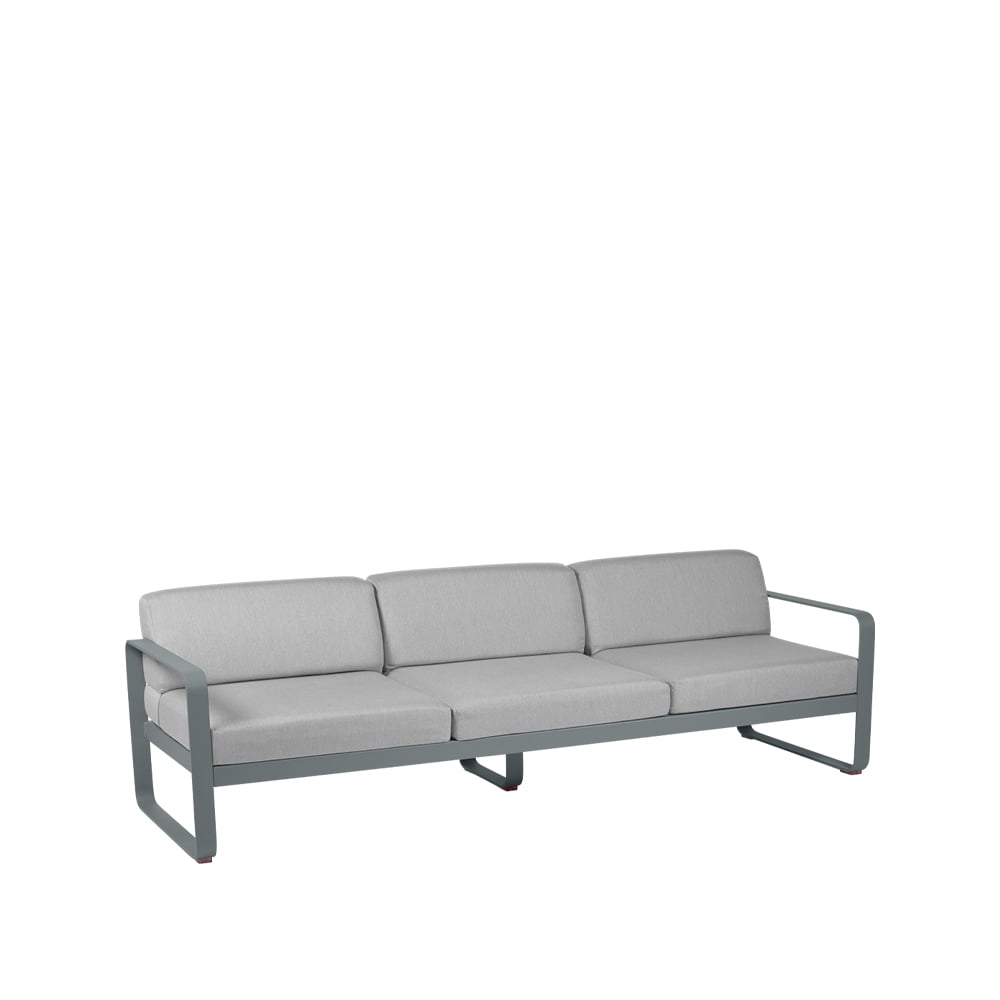 Fermob Bellevie soffa 3-sits storm grey, flannel grey dyna