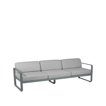 Bellevie soffa - 3-sits Storm grey (grå), flannel grey dyna - Fermob