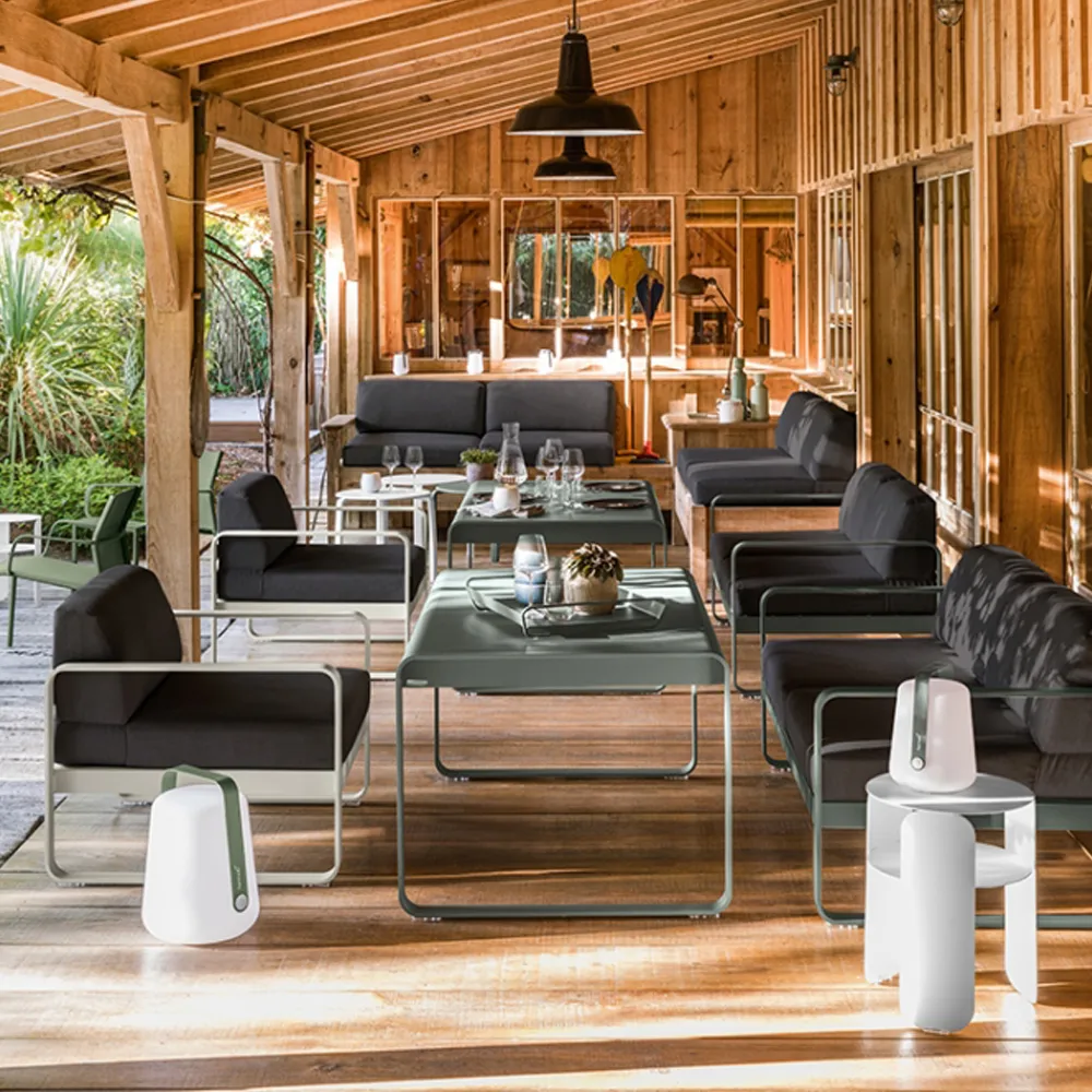 Bellevie soffbord högt, cotton white Fermob