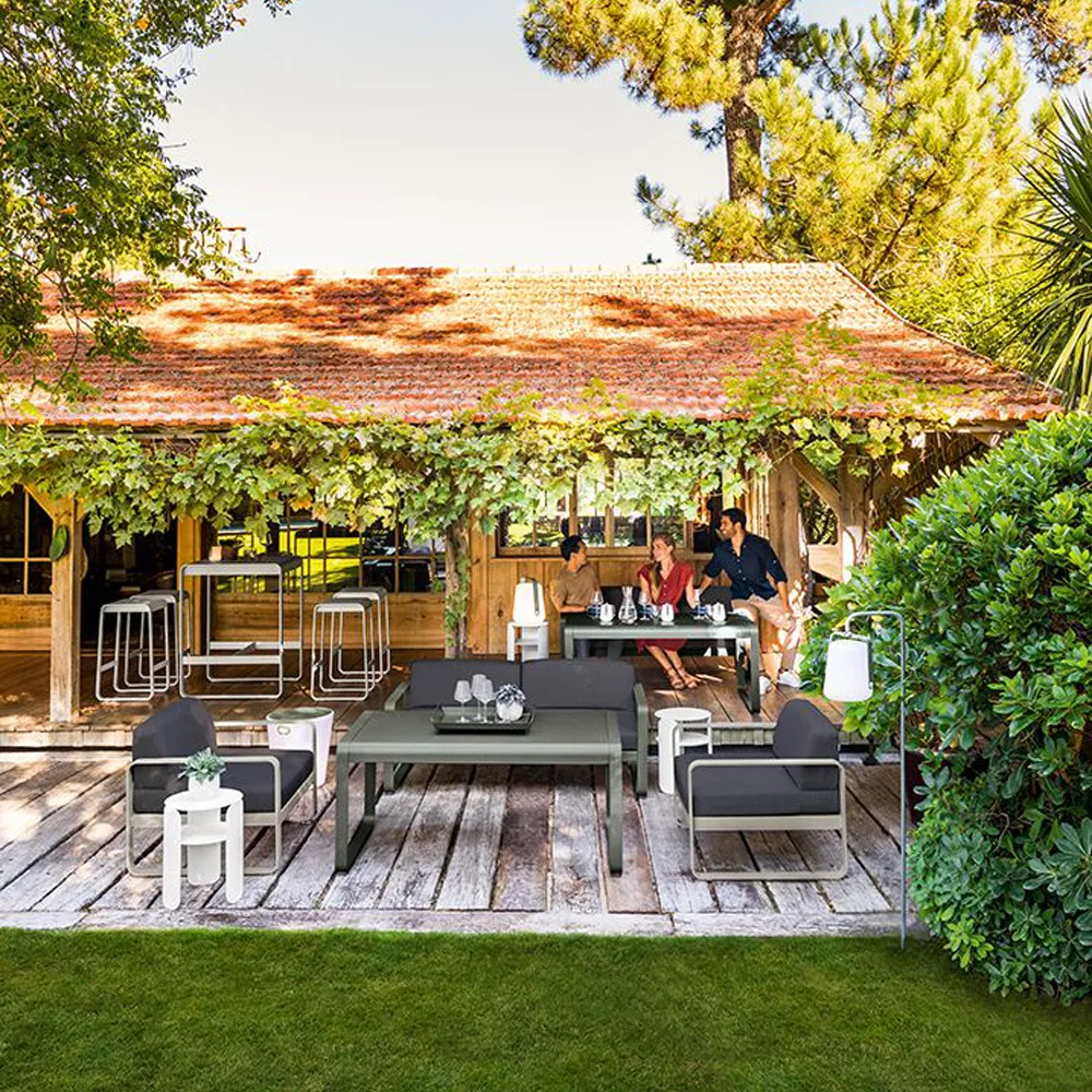 Bellevie soffbord högt, cotton white Fermob