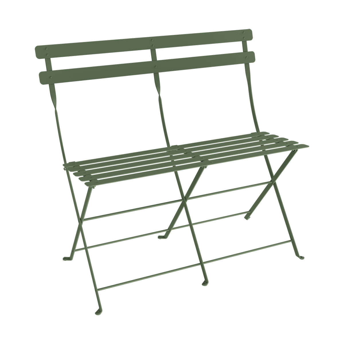 Fermob Bistro 2-sits bänk med ryggstöd Cactus | Skandinavisk Design | Trädgårdsbänkar | Grön