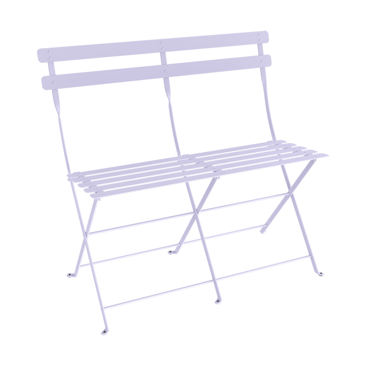 Fermob Bistro 2-sits bänk med ryggstöd Marshmallow | Skandinavisk Design | Trädgårdsbänkar | Vit