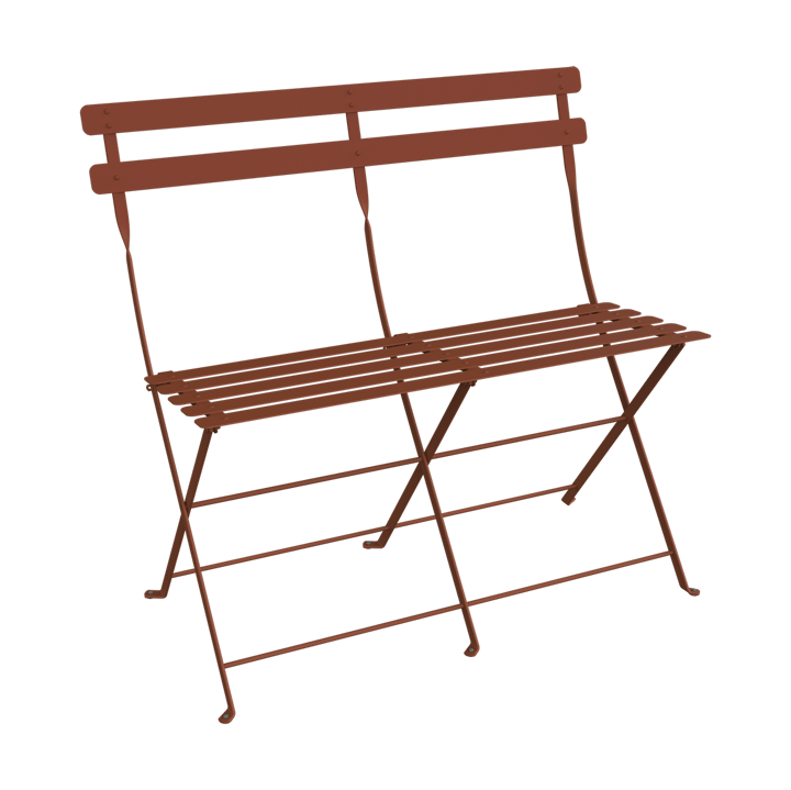 Bistro 2-sits bänk med ryggstöd - Red ochre - Fermob