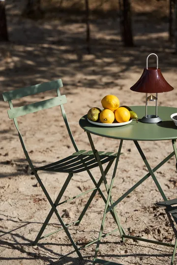 Bistro bord Ø117 cm + 4 stolar, Cactus - Fermob