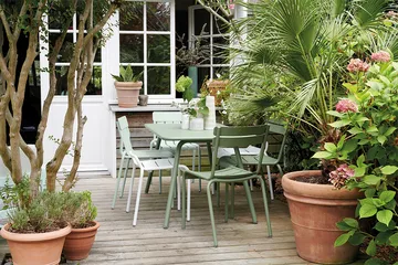 Bistro bord 117x77 cm + 4 stolar, Cactus - Fermob