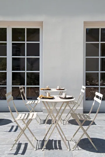 Bistro bord 117x77 cm + 4 stolar, Latte beige - Fermob