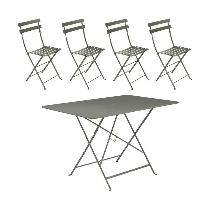 Bistro bord 117x77 cm + 4 stolar, Rosemary - Fermob