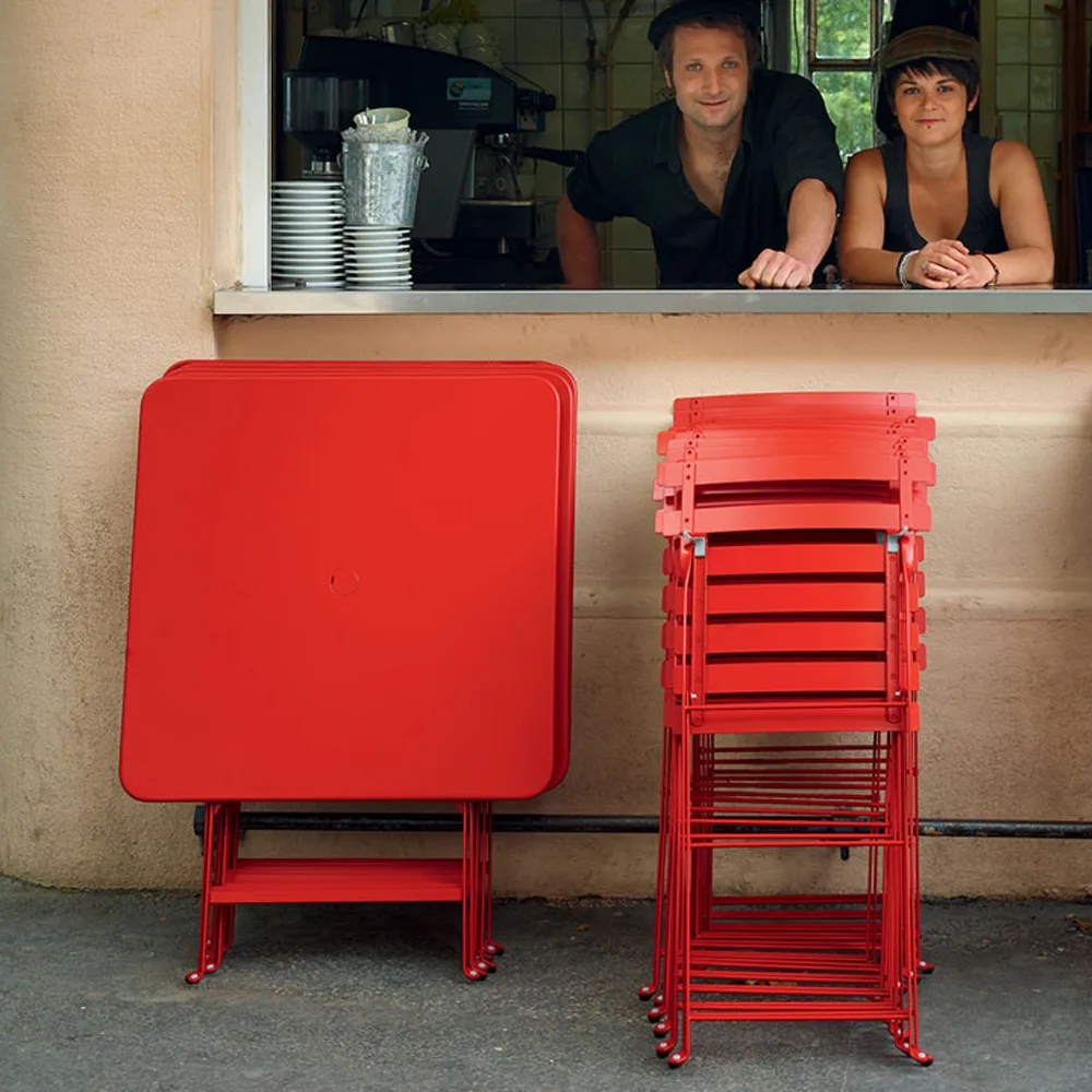 Bistro bord 71x71 cm, Chili (röd) Fermob