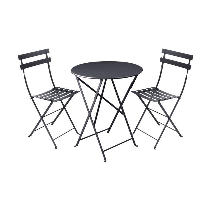 Bistro matgrupp 2 stolar Ø60 cm anthracite - undefined - Fermob