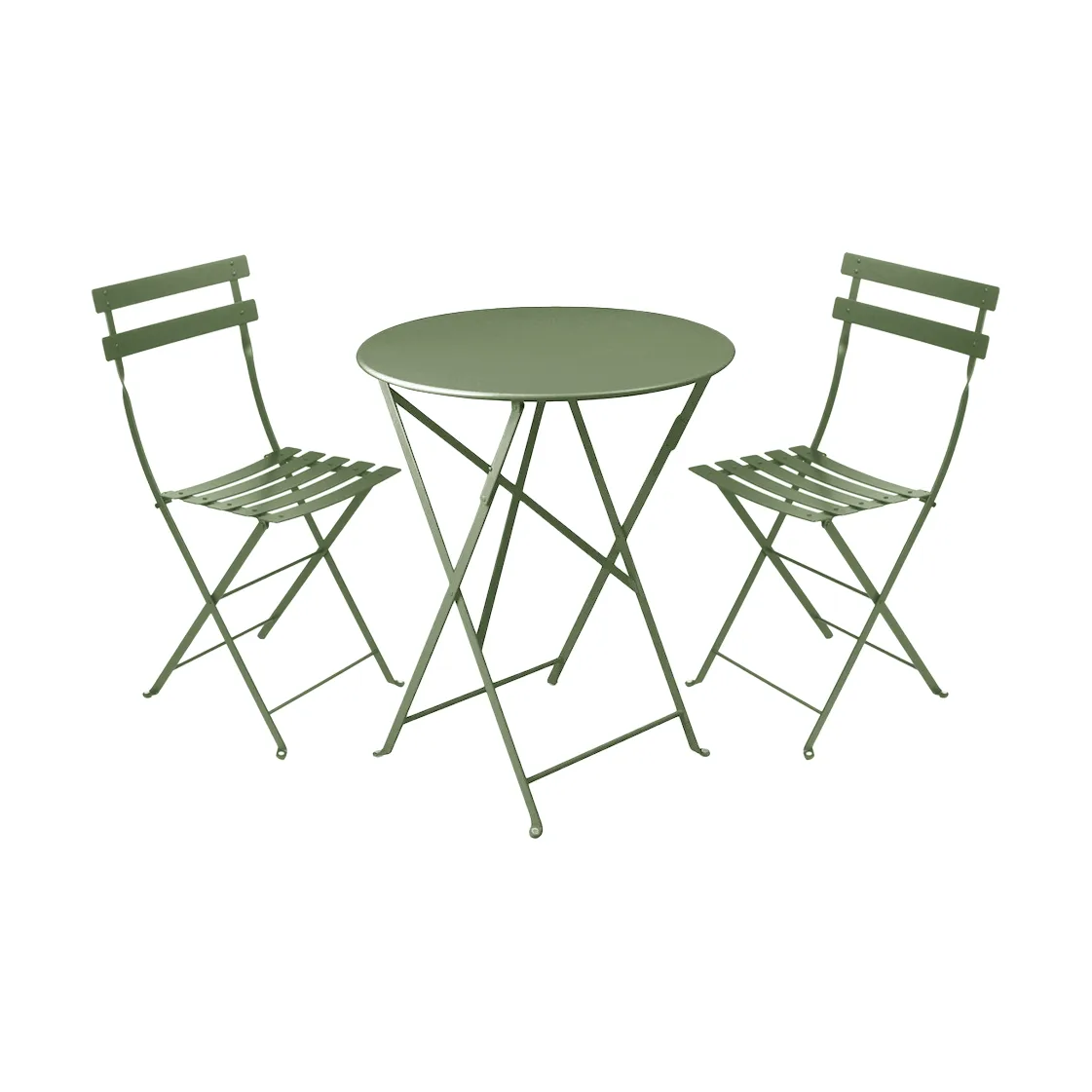 Bistro matgrupp 2 stolar Ø60 cm cactus,  Fermob