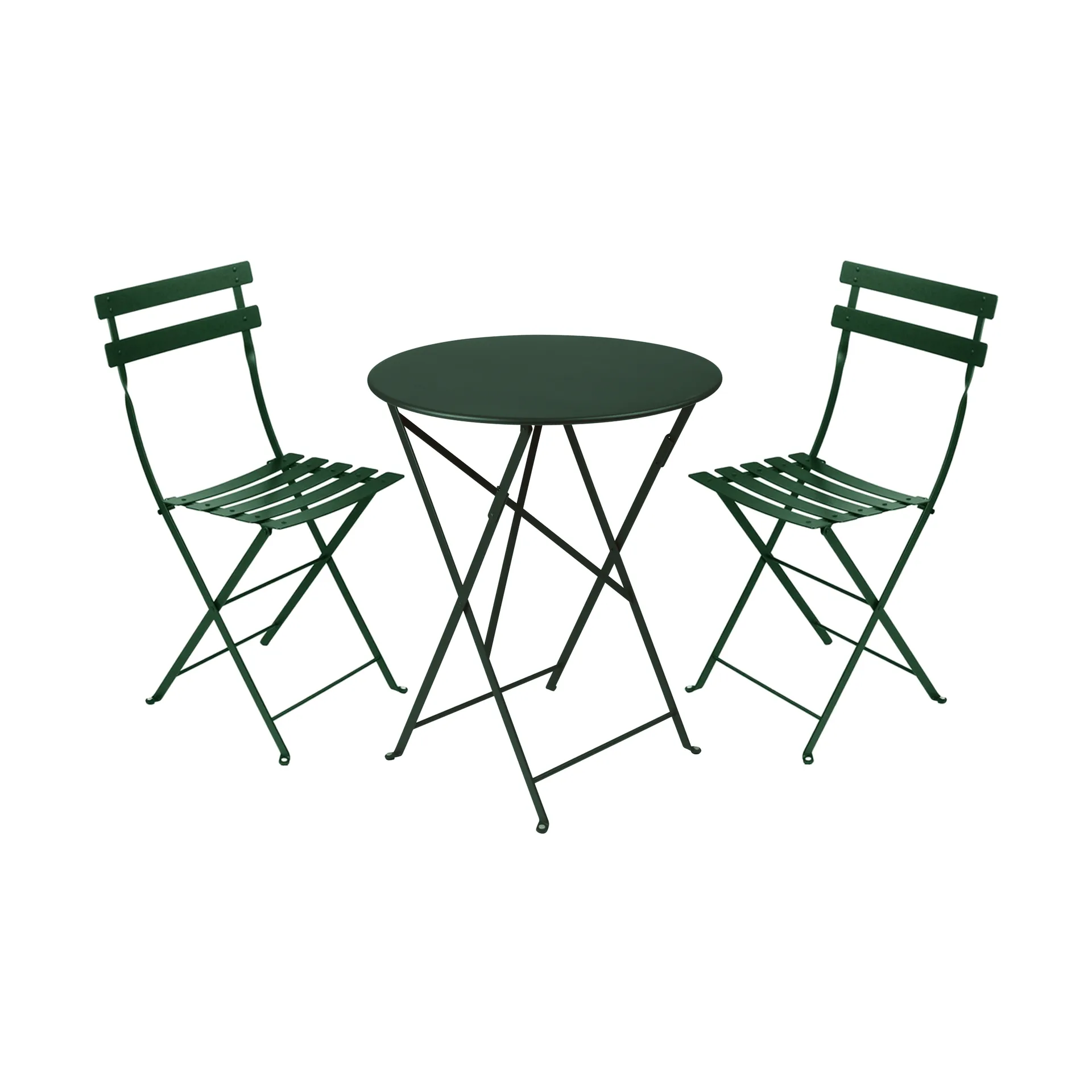 Bistro matgrupp 2 stolar Ø60 cm cedar green,  Fermob