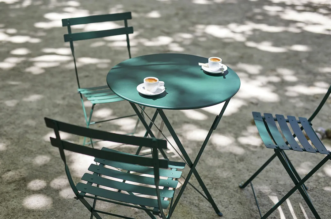 Bistro matgrupp 2 stolar Ø60 cm cedar green,  Fermob