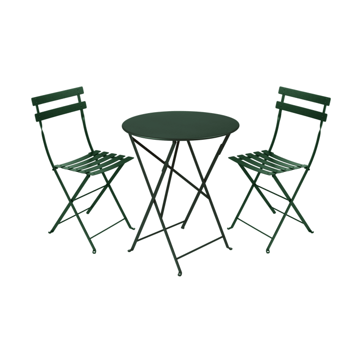 Bistro matgrupp 2 stolar Ø60 cm cedar green - undefined - Fermob