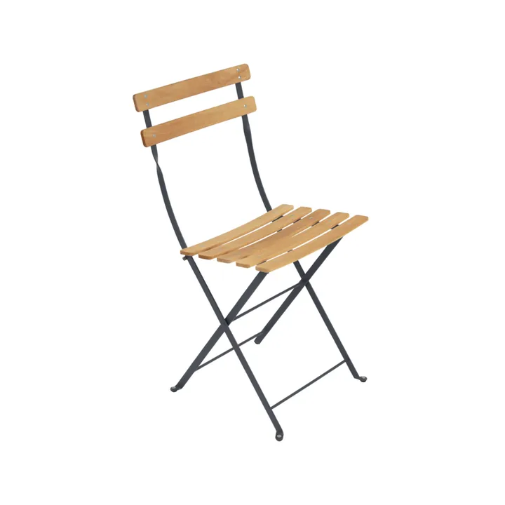 Bistro Natural stol - Anthracite (grå), oljad bok - Fermob